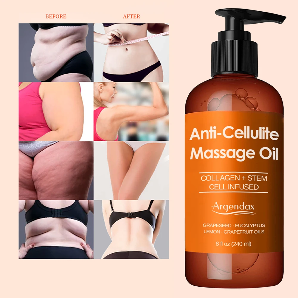 Private Label 100% Pure Essential Oils Collagen Stem Cell Skin Firm Anti Cellulite Slimming Massage Oil