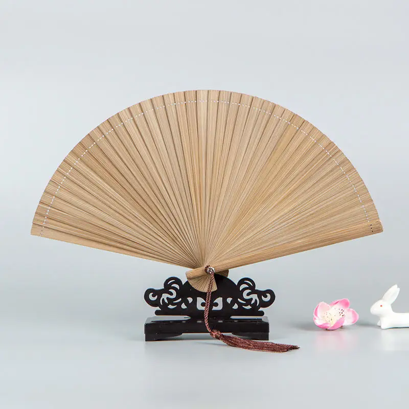 High Quality Decorative Hand Fan Wedding Custom Bamboo Printed Fabric Folding Hand Fans