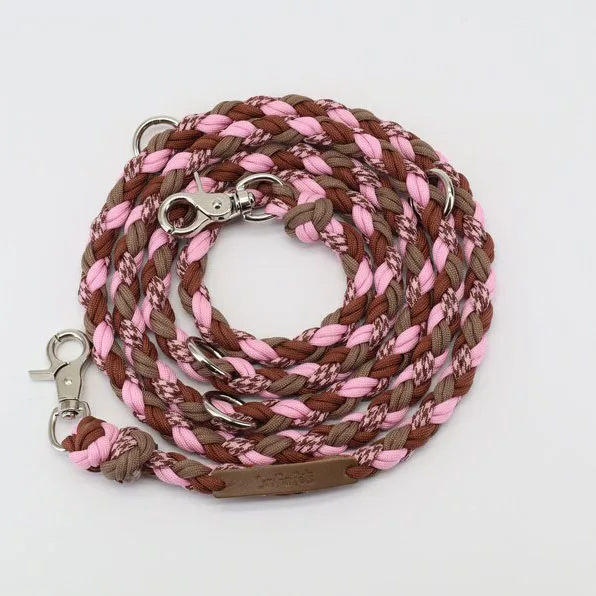 wholesale pet products Braided Hands Free Running Double Thick tactical Paracord Rope Dog Leash