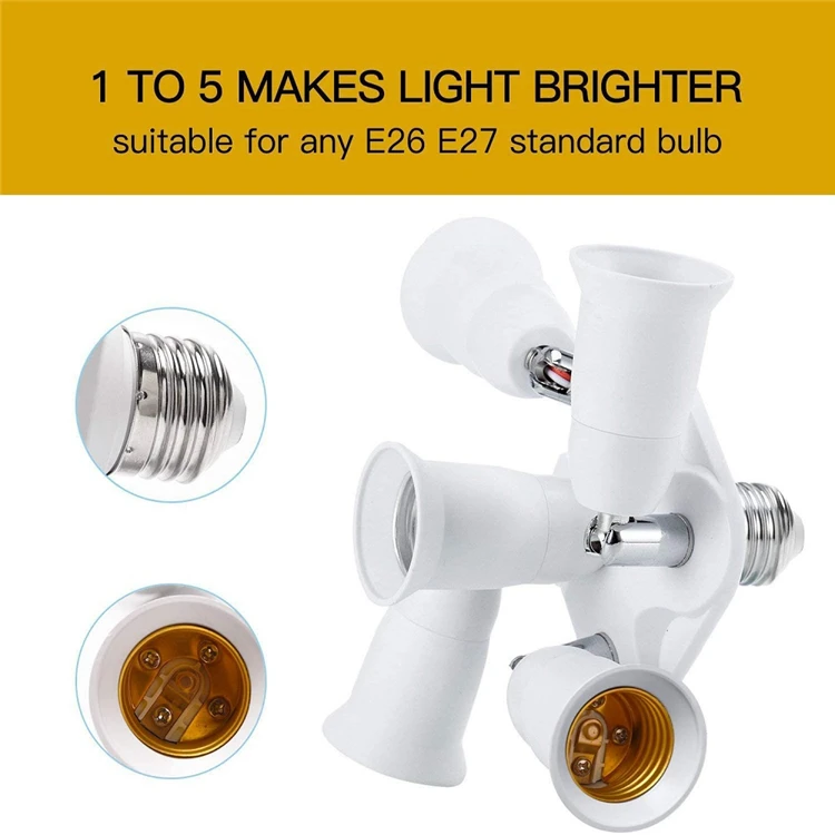 JACKYLED High Quality Wholesale 4 In Pendant Light 360 Degrees Rotation 5in 1 Lamp Base Holder