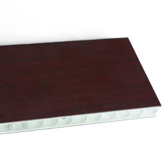 wood grain aluminum honeycomb panel for building materials