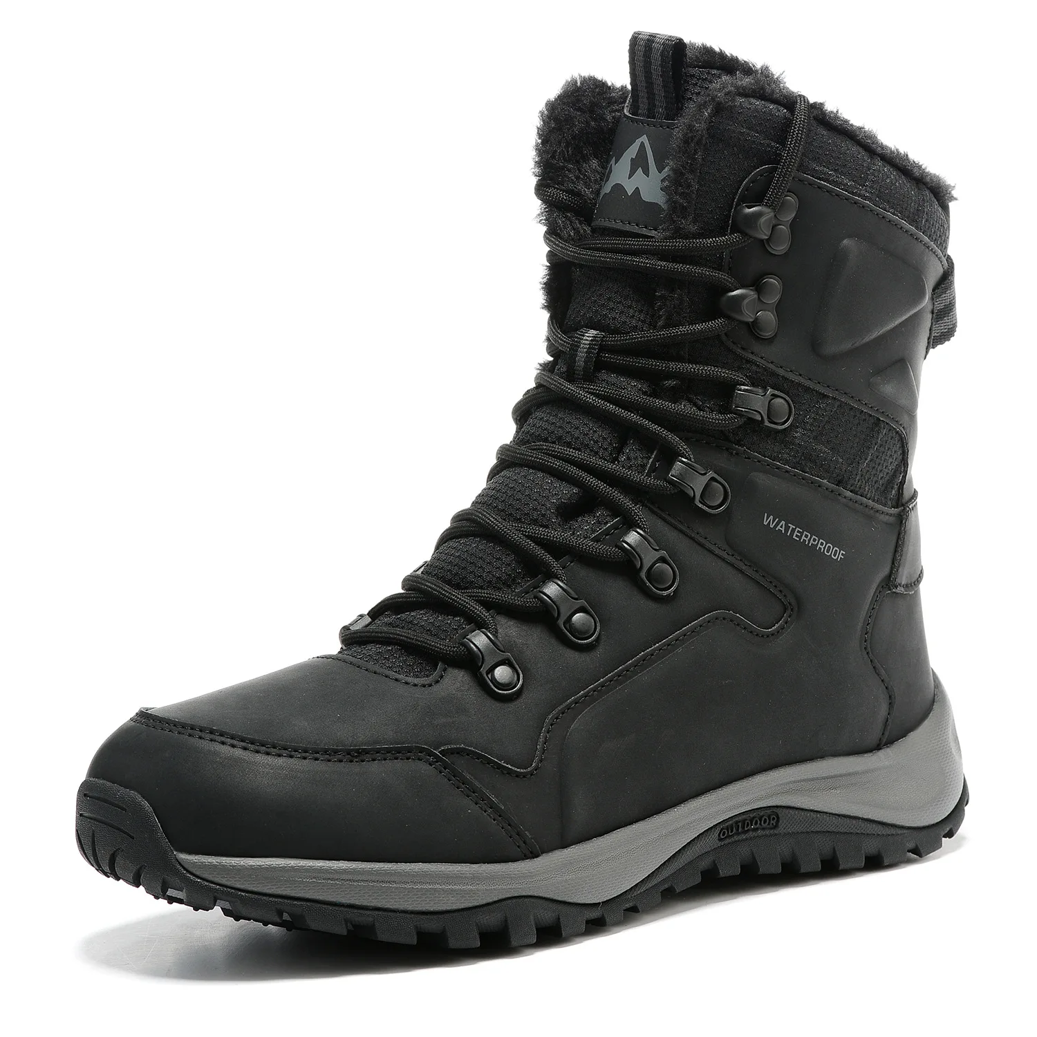 Wholesales   Hiking Boots black  midi boot height Shoes men Winter Snow Boots