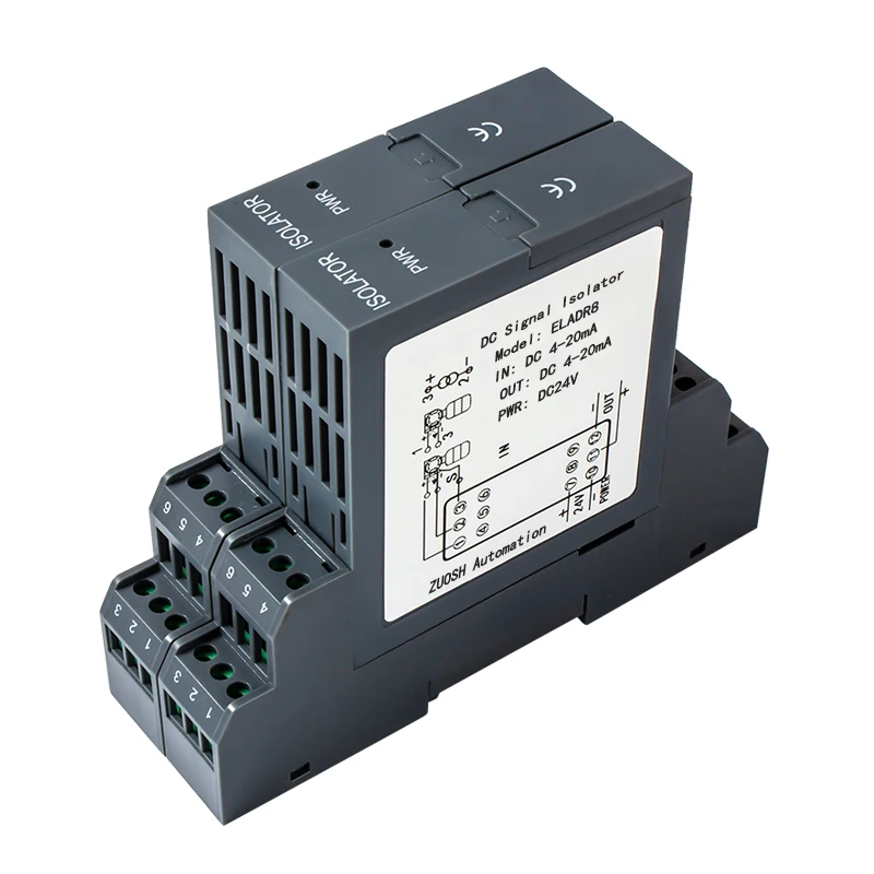pluggable signal isolator 1 in 2 out 4-20ma analog signal isolated transmitter active signal isolator converters splitter
