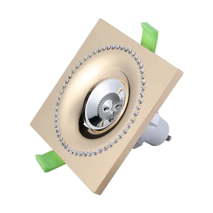 New design top quality indoor aluminum round square ceiling AC 85-265 dimmable GU10 frame COB recessed led spotlight