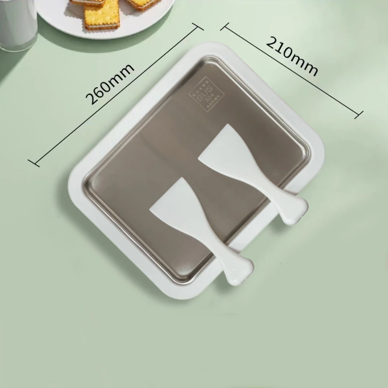 Household fried yogurt machine summer mini fried ice tray small homemade DIY snacks 304 stainless steel fried yogurt tray