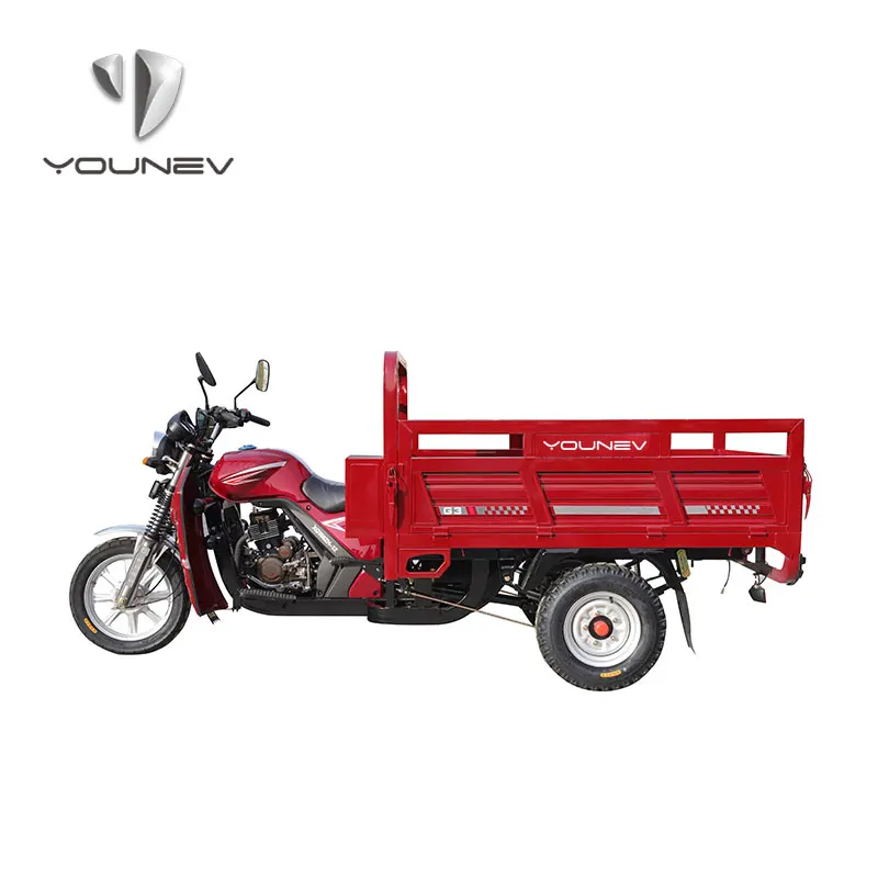 YOUNEV  111 - 150cc 12V Cargo Motorized Trikes 3 Wheel Motorcycle Air Cooled Engine Motor Tricycle