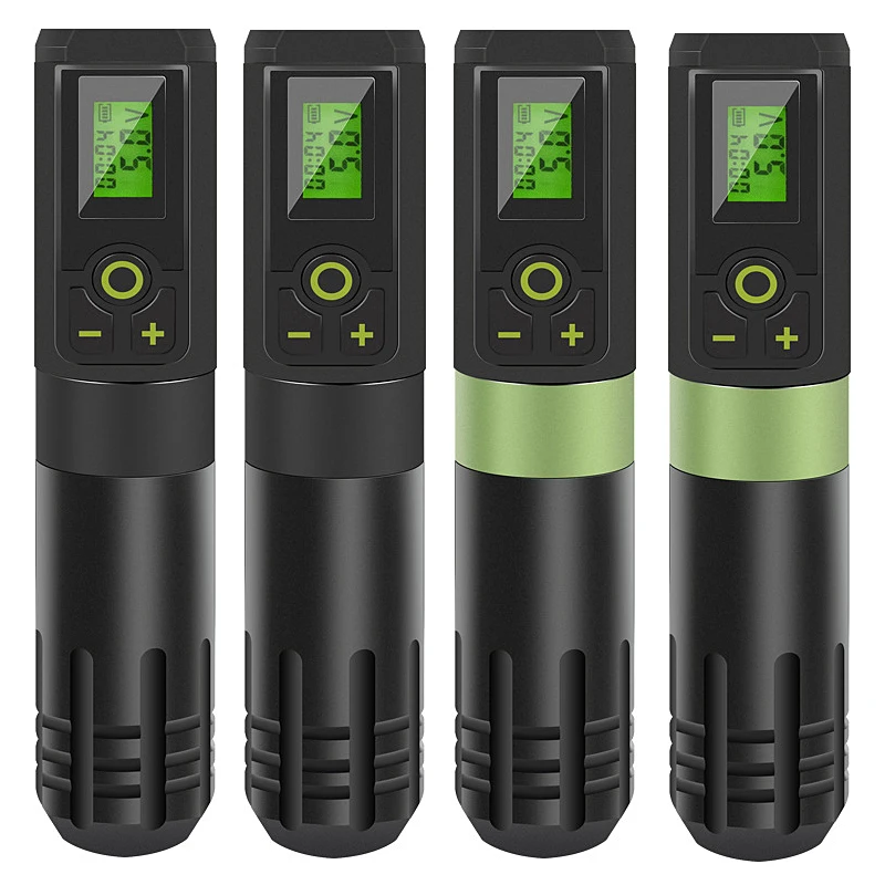 Professional Wireless Tattoo Pen 2000mAh Battery LED Display 3.5mm Stroke Voltage Adjustable Aluminum Cartridge Tattoo Machine