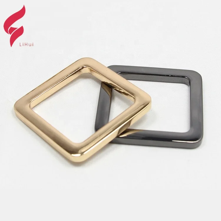 Customized Handbag Making Accessories Fittings Alloy Adjuster Ring  Metal Bag Parts Square Ring for Handbags