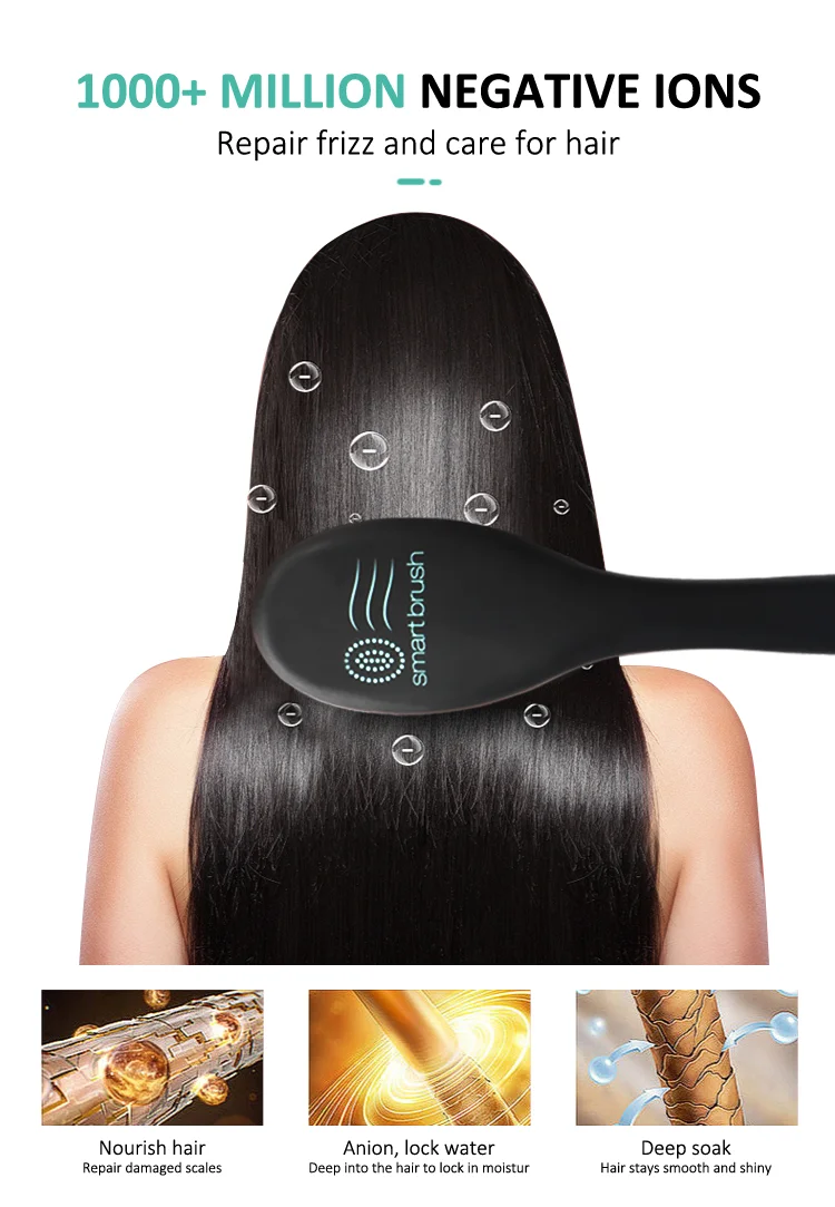 Лучшее качество керамические турмалиновые выпрямители для волос с ионизатором выпрямитель для волос с щеткой для чистки одежды, расческа для выпрямления волос, щетка