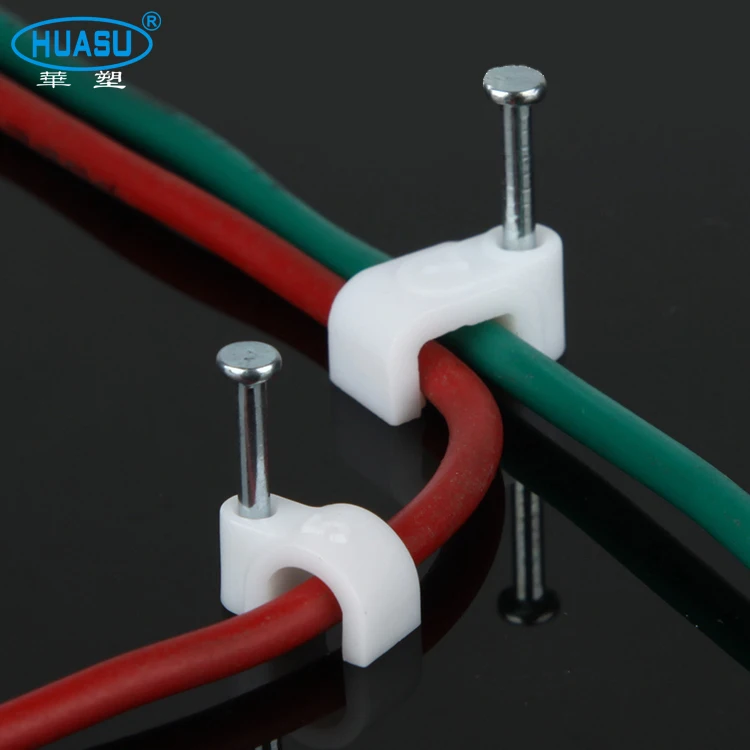 Plastic Wire Cable Clip Nail For Cable Fixing Clip With Nail