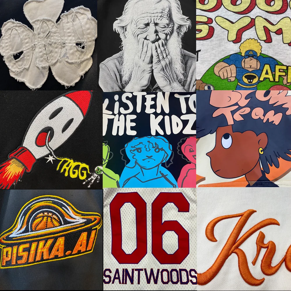 Custom Applique Embroidery Logo Distressed Unisex Hoodies Heavyweight Oversized Pullover Sun Faded Streetwear Acid Wash Hoodie