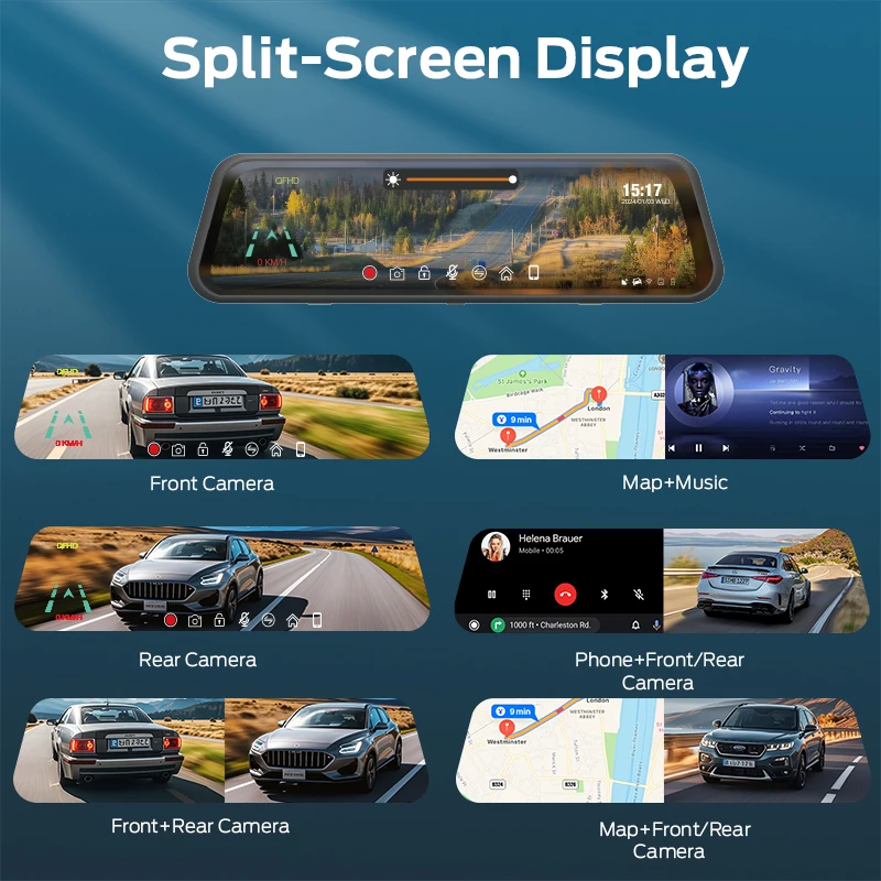 High Demand Dual Camera Car DVR 4K with Wide Angle for Long-Distance Travel