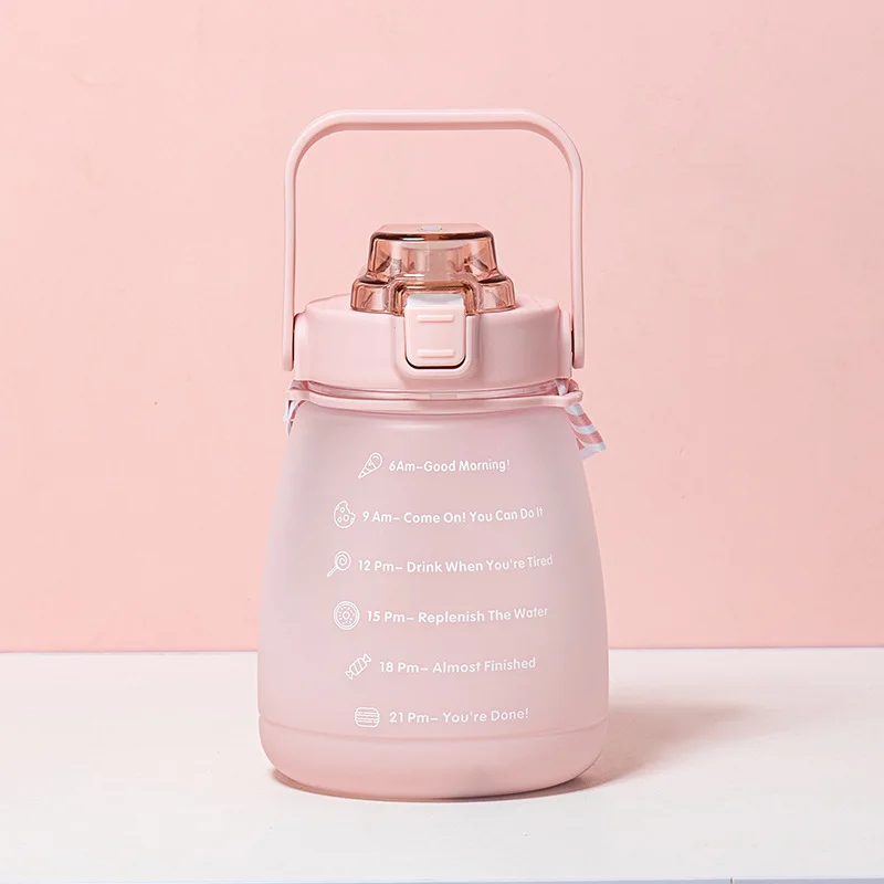 Flypeak Wholesale Supplier Top Seller 1400ml Kids custom plastic water bottle Motivational Time Marker Water Bottle Children