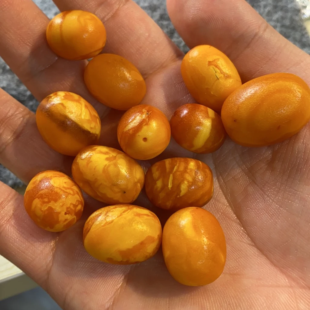 Natural amber Baltic Russia high quality old amber Oval Bracelet Amber Stone Beads 12-18mm