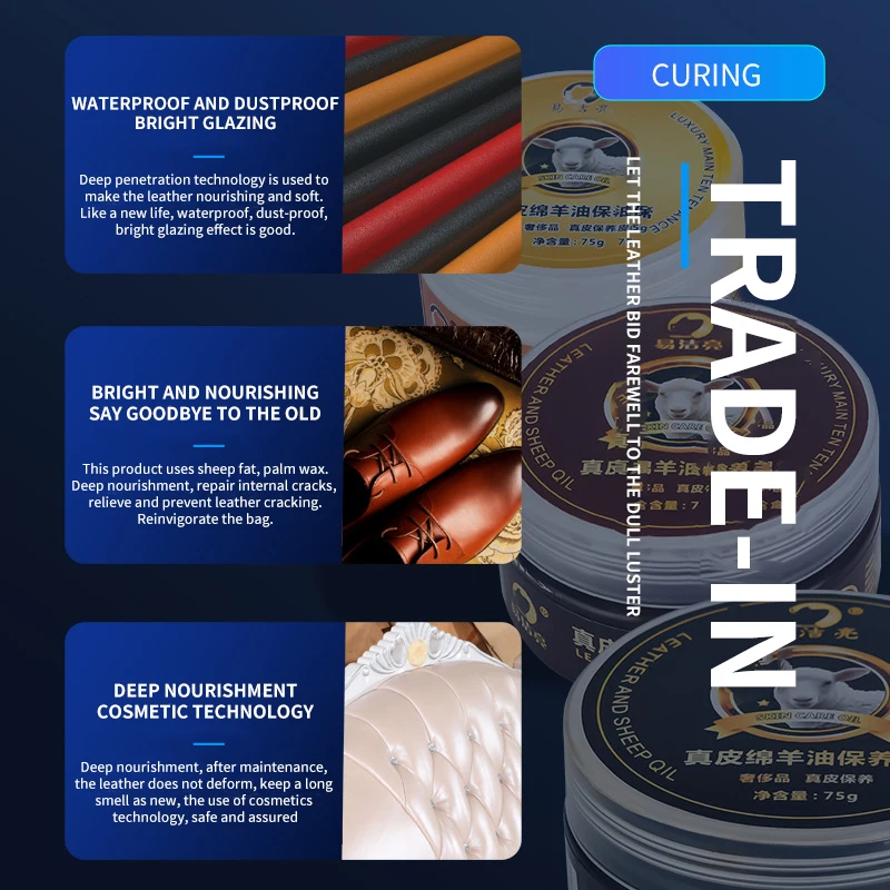 Custom Leather Colour Renovation Cleaning & Polishing Lanolin Nourishing Cream