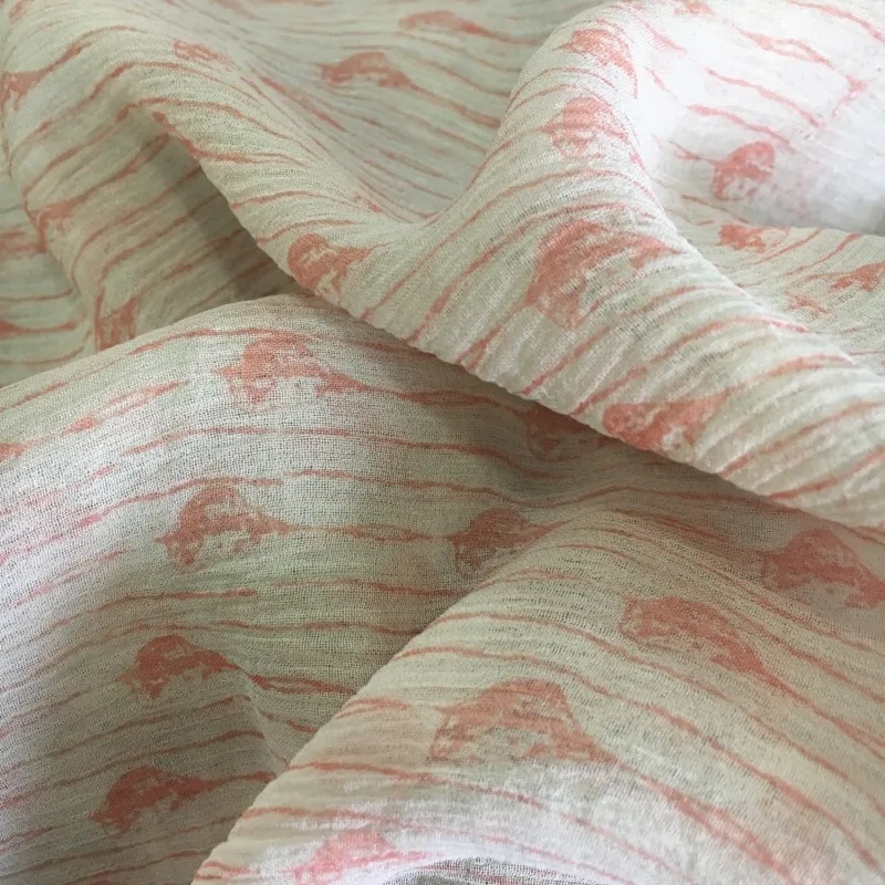 wholesale silk crinkle georgette sarees chiffon  fabric for dresses