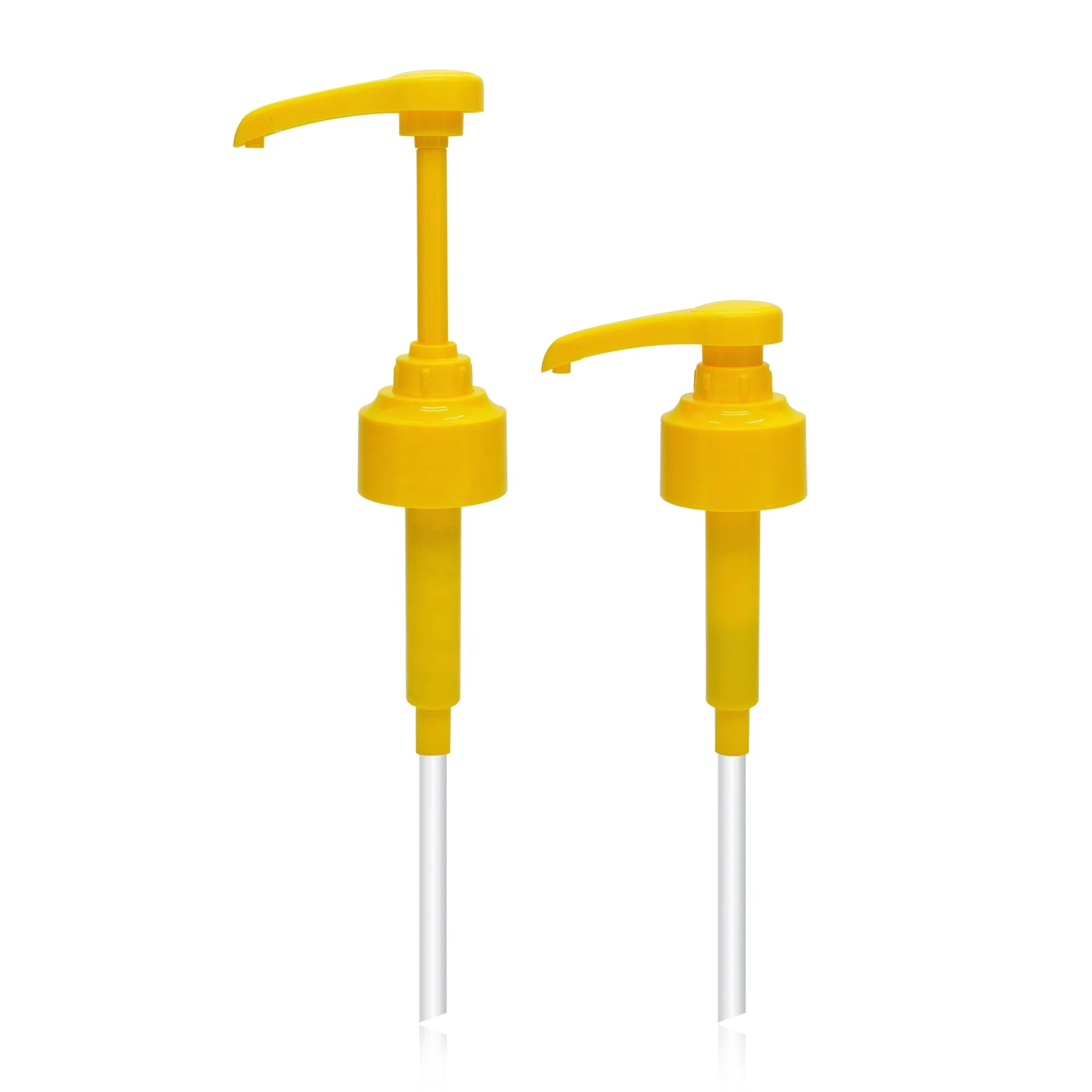 Customized Color Logo Yellow Universal Snap-on Syrup Pump for Food Glass Bottle