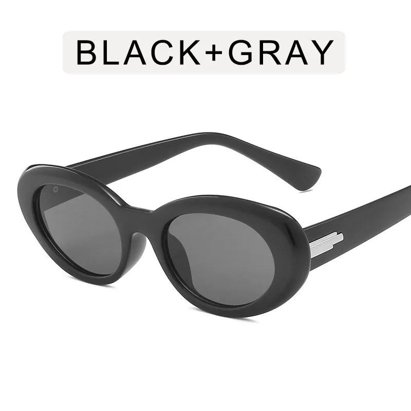 Женские солнцезащитные очки UNOC 2022 в маленькой оправе маленькие овальные кошачий глаз модные стиле хип-хоп