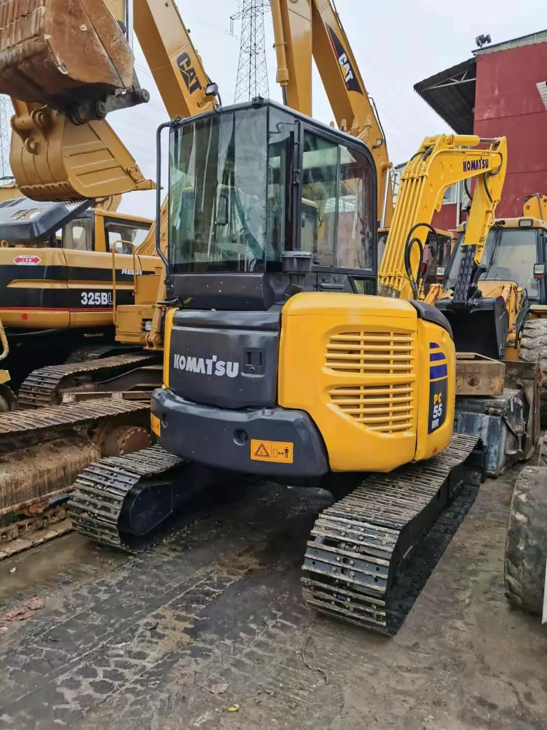 Оригинальный японский бренд б/у мини-экскаватор KOMATSU PC55MR/маленький трактор тонн экскаватор для
