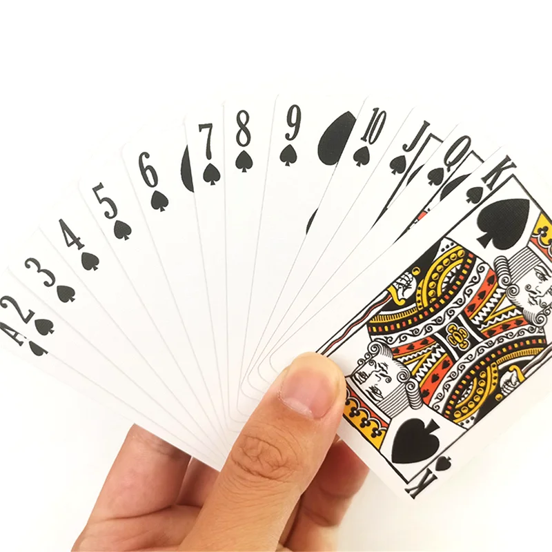 Custom Logo Printing Luxury 54 Card Durable Playing Cards Paper Material 63*88mm Poker Games Decks With Custom Box