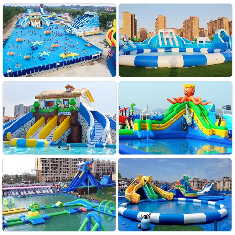 theme inflatable theme park bounce house commercial castle inflatable playground for kids