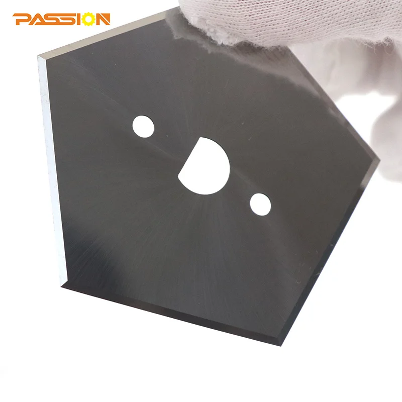 passion OEM/ODM hoja de corte carbide steel pentagonal tungsten blade knife for fiber cutting