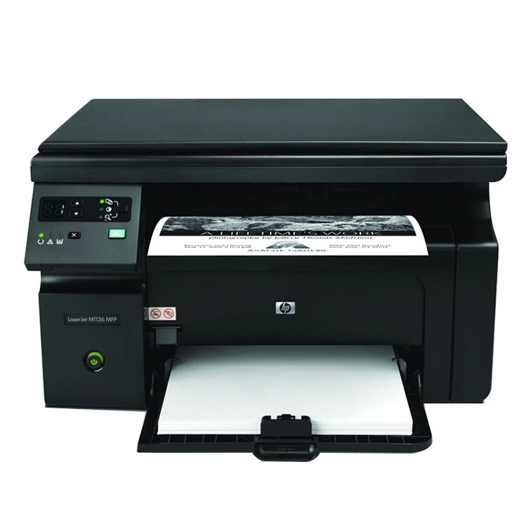 Оптовая продажа оригинальная бывшая в употреблении 80% новая inHP M1136 лазерная печать фотокопия сканирующая машина маленький дом офис A4