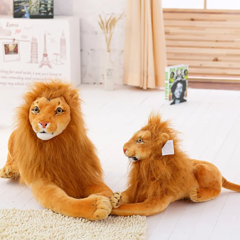 custom made cheap education lifelike wholesale crouching simulation plush toy lion