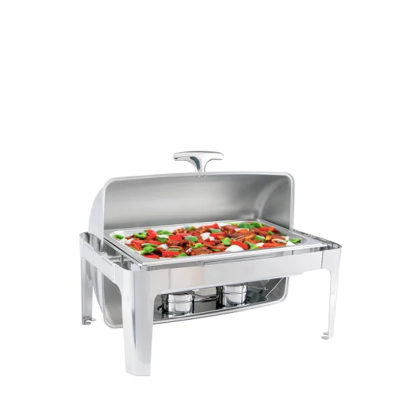 New Style Stainless Steel Roll Top Chafing Dish for hotel & Restaurant Wholesale