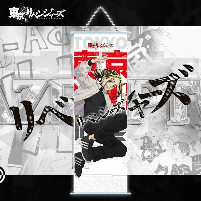 2024 Year Wholesale Anime 25*70cm Cartoon Hanging Painting Pictures Tokyo Revengers Decorative Painting Wall Scroll