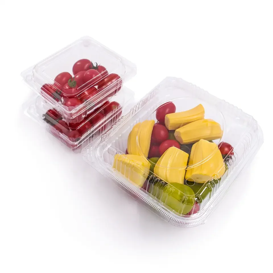 With Lid Disposable plastic bowl Box clear salad Trays Disposable Clear Plastic Clamshell Food Container