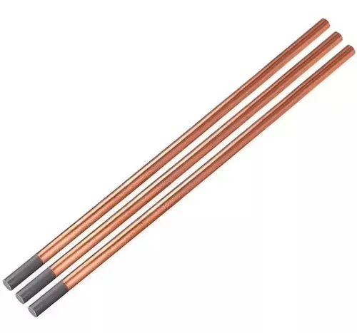6.5*355mm Flat Carbon Gouging Rod Graphite Powder Electrode Petroleum Coke Copper Coated Arc Gouging Electrodes