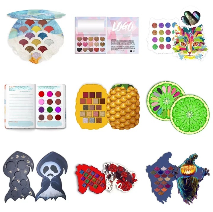 Wholesale customized eyeshadow palette packaging make your own empty eyeshadow palettes