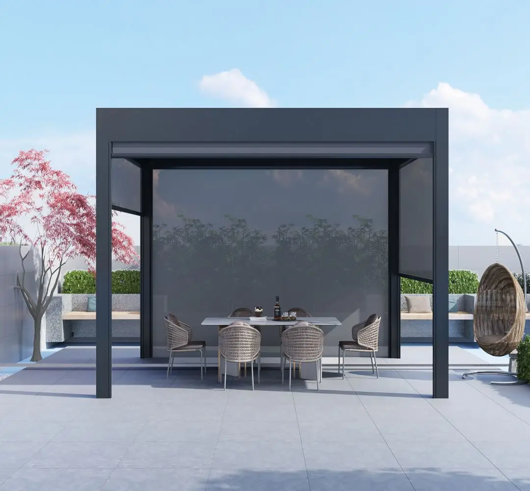 Cost of  3 meter op 4 meter 10x5 3m x 5m 8x8 outdoor gazebo garden frame aluminum pergola with louvre roof