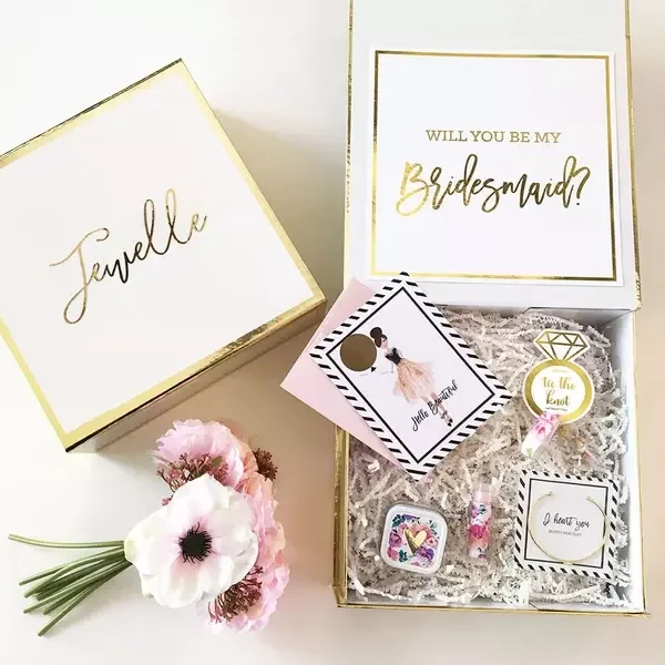 Luxury Custom Birthday Party Gift Packaging Favor Set Box Sweet Bridesmaid Proposal Wedding Favor Boxes