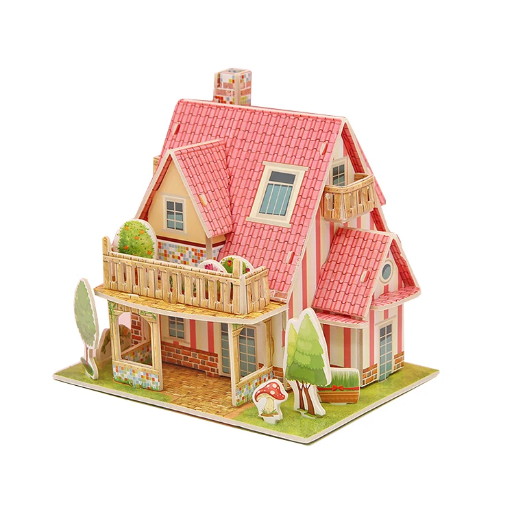 Custom Children Educational Foam Toy Buildings 3D Puzzle card Puzzle