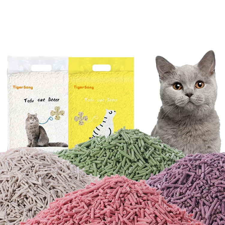 Factory tofu cat litter plant cat litter absorbent granules dust-free multi flavor agglomerate