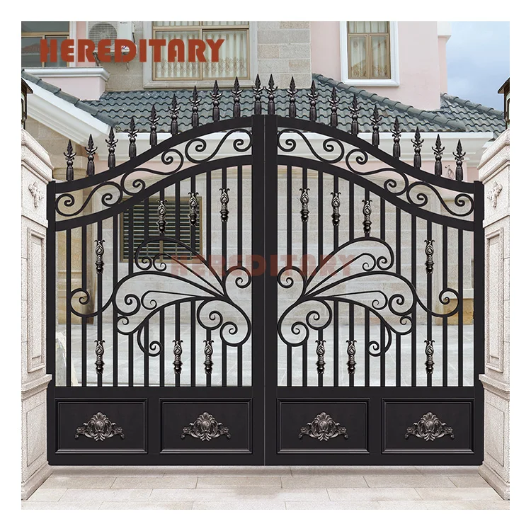 Дизайн ворот в жилых помещениях золотого цвета в открытом стиле