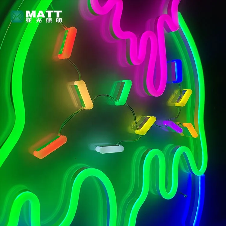Matt Dropshipping High Quality Ice Cream Neon Sign Food Led Neon Light Sign for Dessert Shop Restaurant Wall Decor
