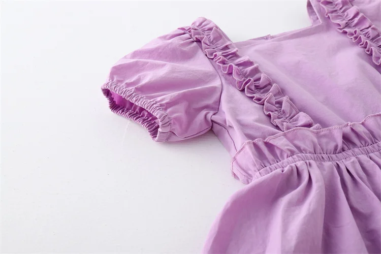 manufacturer modern dress for kids kids girls plain dress dress for kids in color purple