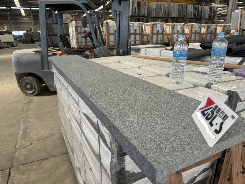 Flamed Brushed Cambodia G654 Drak Grey Granite Swimming Pool Coping Tiles Stone