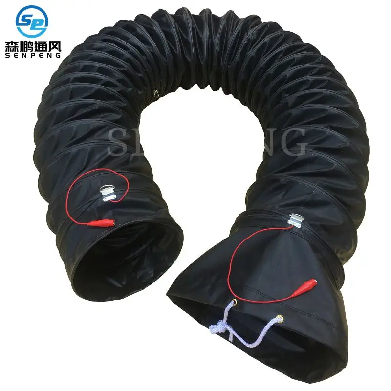 Heavy duty PVC flexible spiral ventilation hose positive pressure exhaust duct