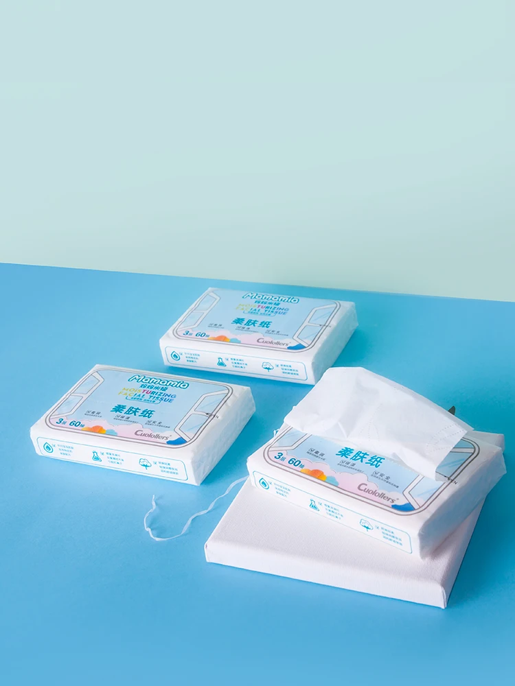 
Comfortable Face Cleaning Custom Logo Tissue Paper Gift Wrapping Cotton Soft Tissue 