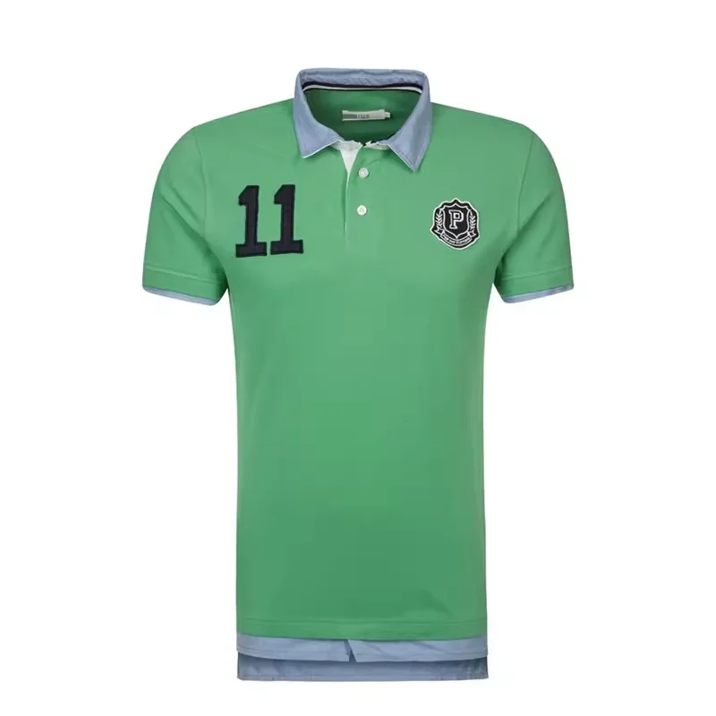 High Quality Custom Logo Mens Golf Polo Shirts 100% Cotton Breathable and Plus Size Cheap with Custom Brand Name