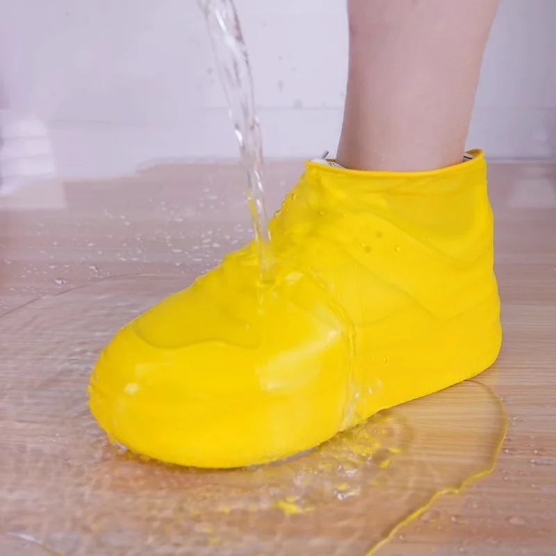 Latex waterproof shoe cover thickened wear-resistant outdoor waterproof silicone shoe cover rain boots cover