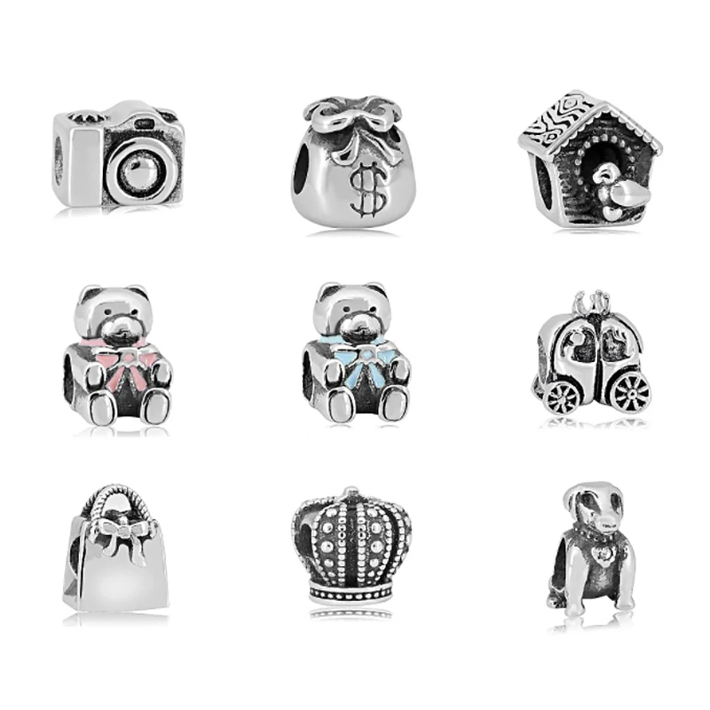 Wholesale Custom Statement Stainless Steel 3D Mockup DIY Designer Charm Metal Beads for Jewelry Making Bracelet