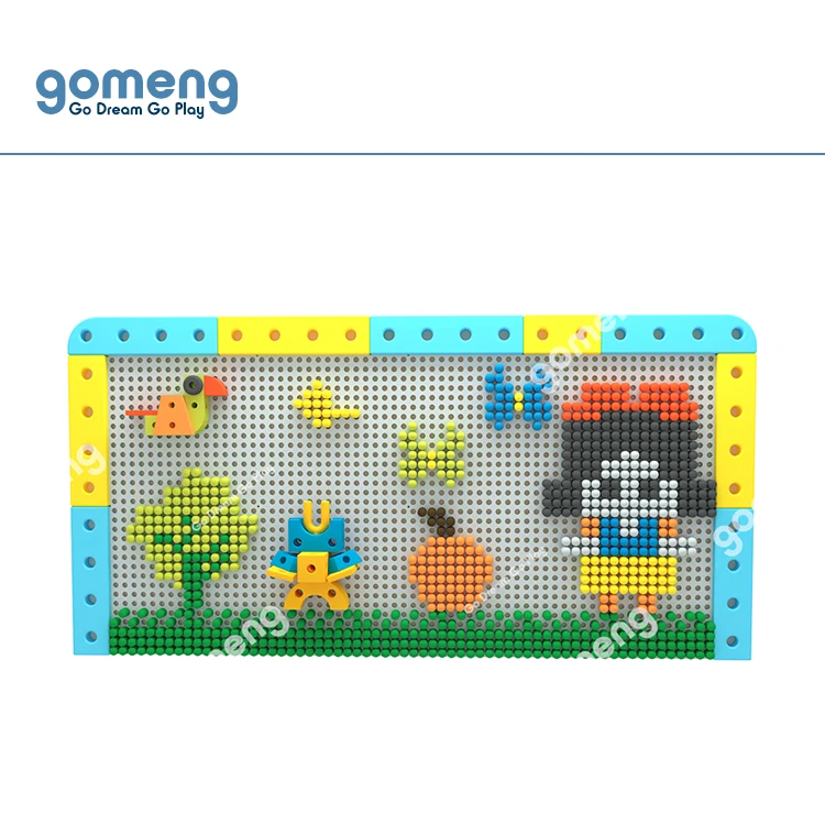 Wholesale soft learning educational toys daycare DIY foam building blocks wall for kids