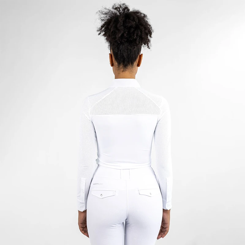 navy blue New design Long Sleeves Equestrian Base Layers Stretchy Ladies Horse Riding Shirt rider clothing for Women