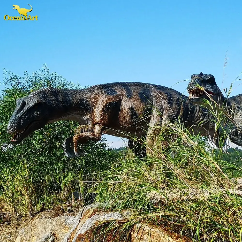 Realistic Mechanical Dinosaur Animatronic Dinosaur Model For theme Park