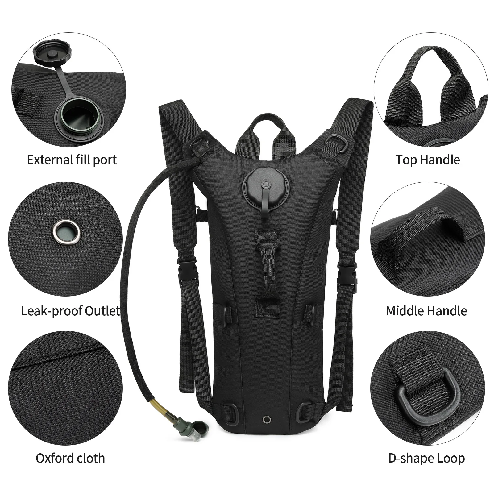 Tactical Hiking Hydration Backpack With Water Bladder Camping Accessories Multi Emergency Survival Water Bag Backpack for Hiking